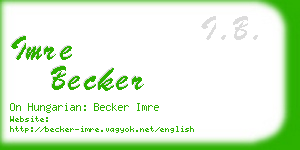 imre becker business card